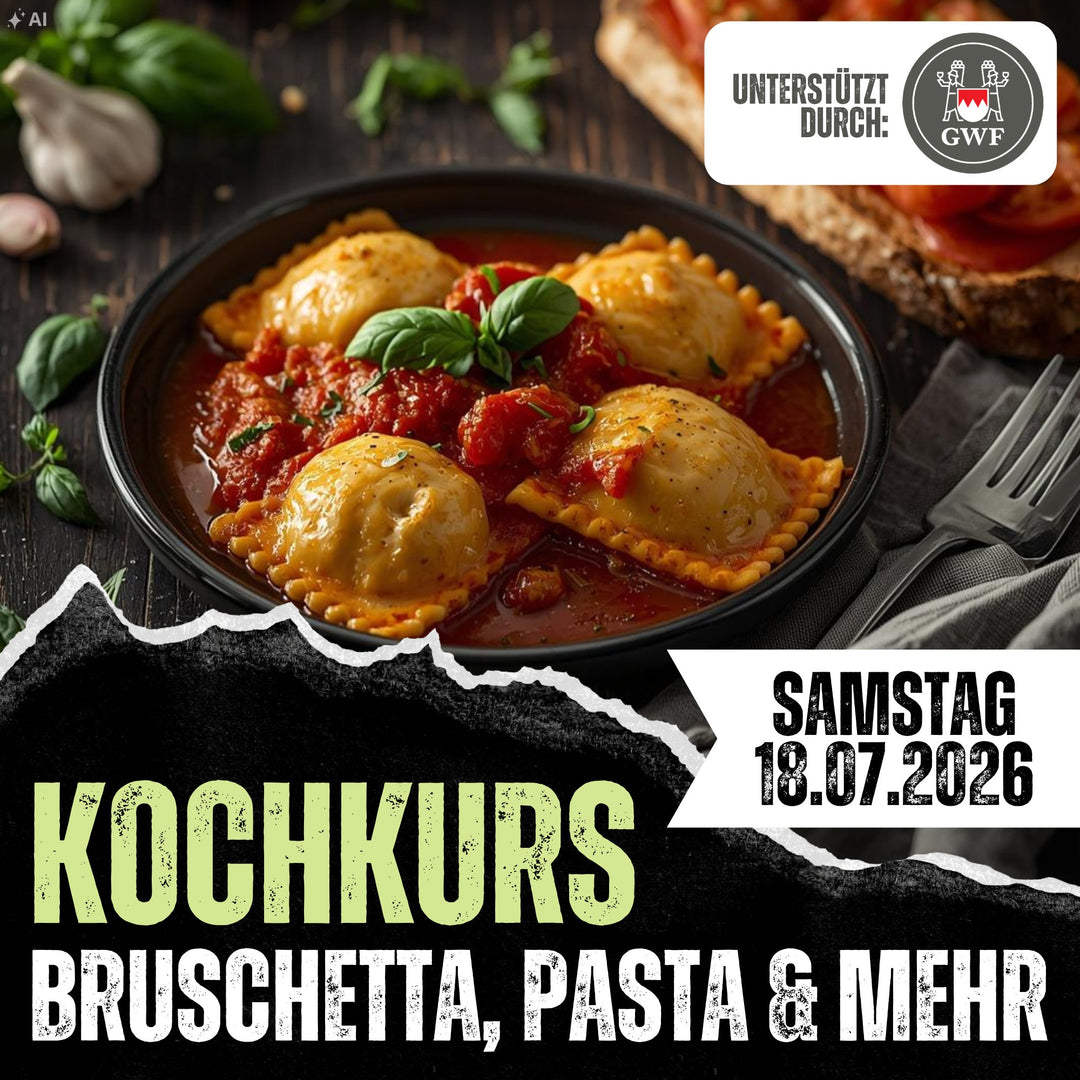 Kochkurs "Bruschetta, Pasta & mehr" am 18.07.2026